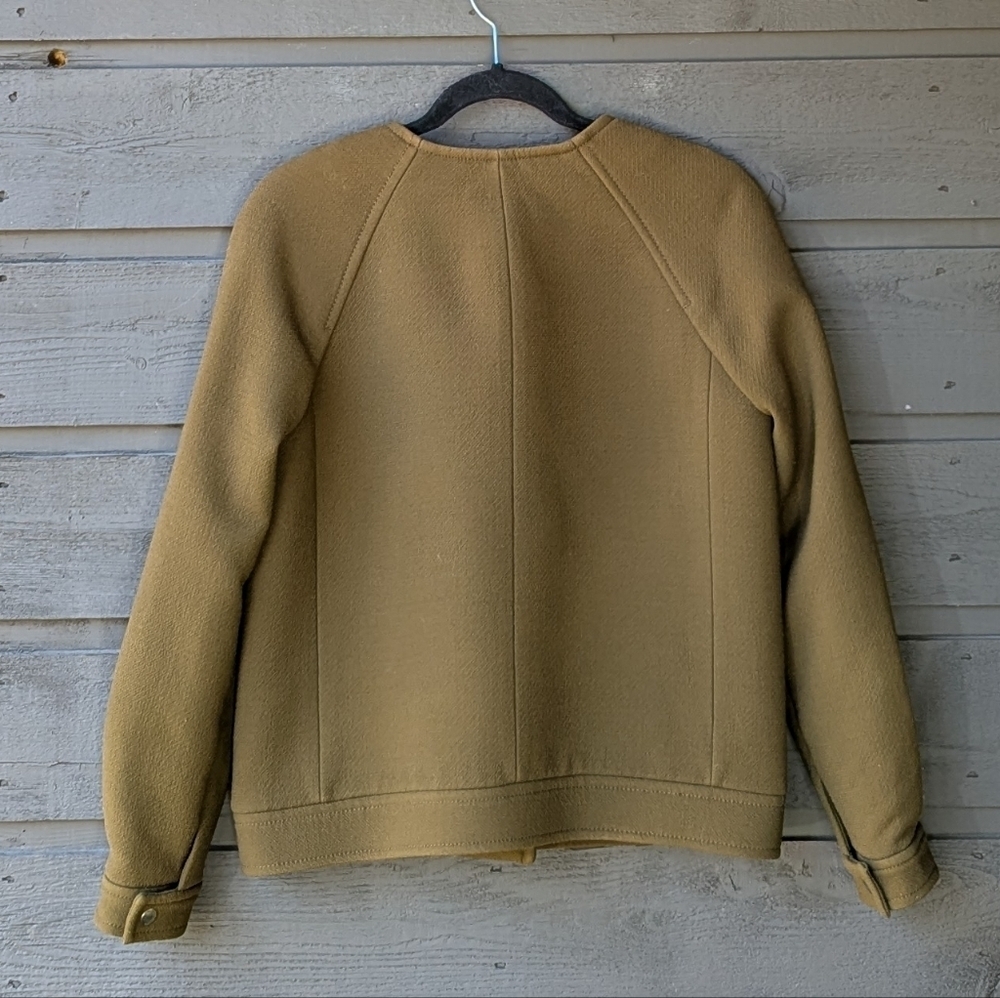 J. Crew Double Cloth Wool Jacket in Olive Brown Size 6 - Picture 7 of 11